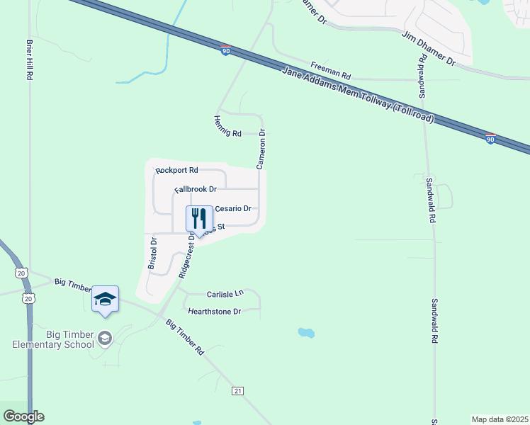 map of restaurants, bars, coffee shops, grocery stores, and more near 1671 Cameron Drive in Hampshire