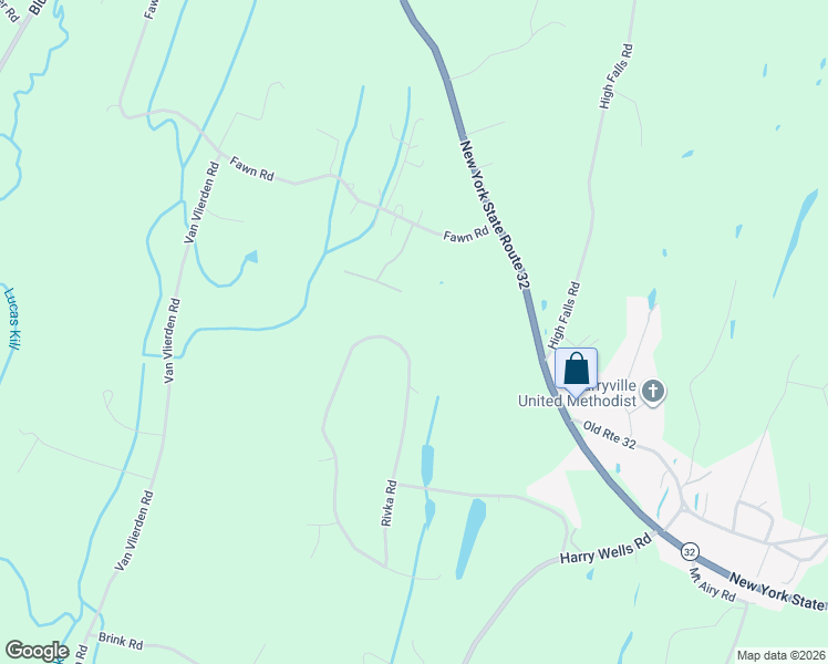 map of restaurants, bars, coffee shops, grocery stores, and more near 166 Rivka Road in Saugerties