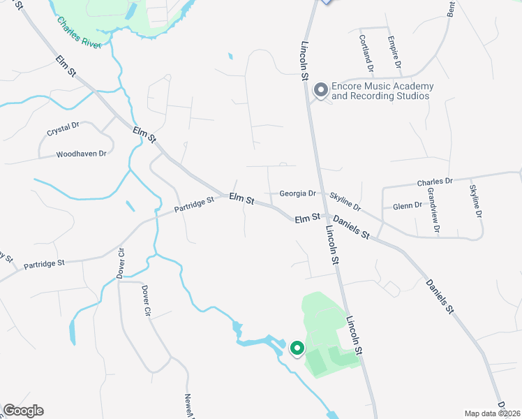 map of restaurants, bars, coffee shops, grocery stores, and more near 18 Elm Street in Franklin