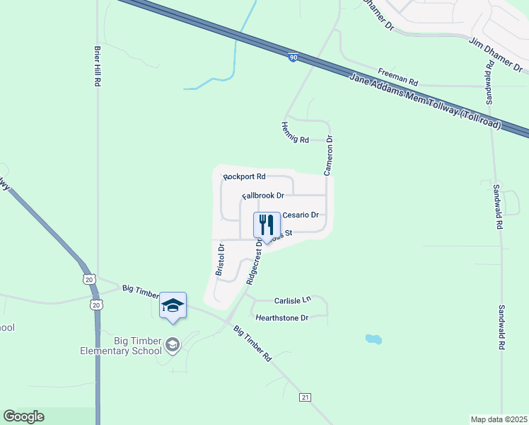 map of restaurants, bars, coffee shops, grocery stores, and more near 1671 Ridgecrest Drive in Hampshire