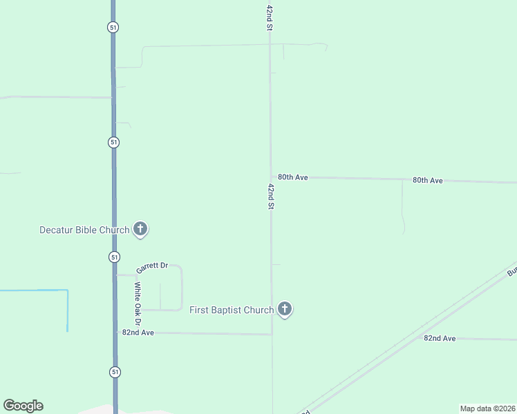 map of restaurants, bars, coffee shops, grocery stores, and more near 80380 42nd Street in Decatur