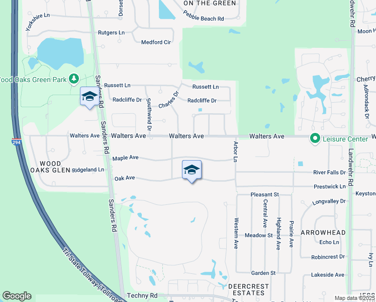 map of restaurants, bars, coffee shops, grocery stores, and more near 3785 Maple Avenue in Northbrook