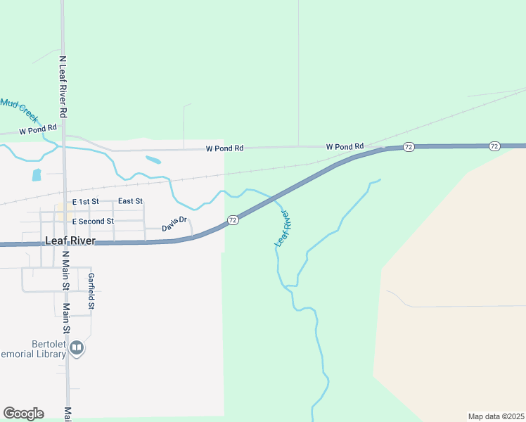 map of restaurants, bars, coffee shops, grocery stores, and more near 2301 East 3rd Street in Leaf River