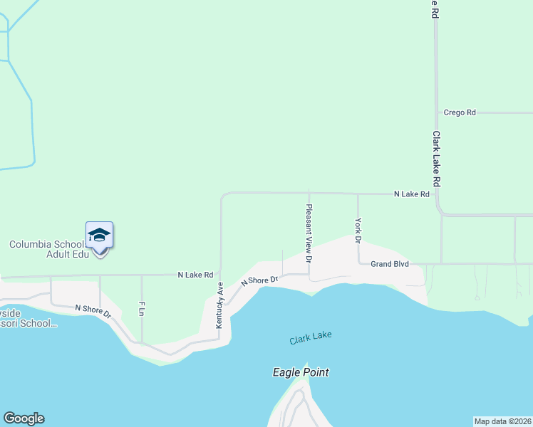 map of restaurants, bars, coffee shops, grocery stores, and more near 4945 North Lake Road in Clarklake