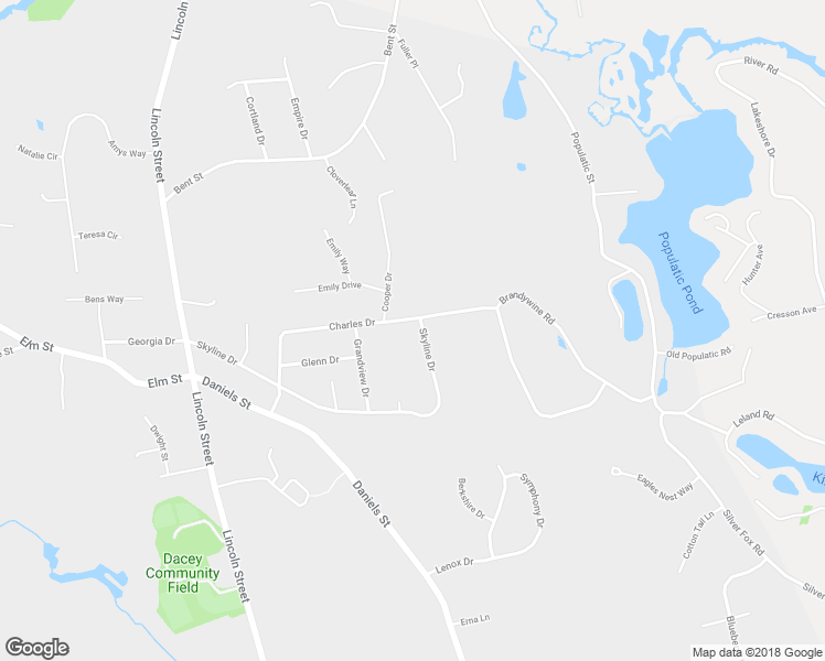 map of restaurants, bars, coffee shops, grocery stores, and more near 47 Charles Drive in Franklin