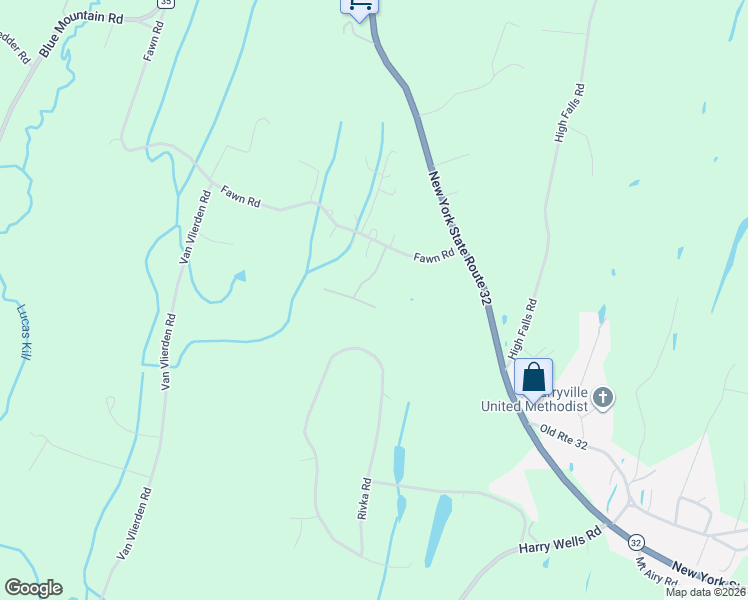 map of restaurants, bars, coffee shops, grocery stores, and more near 25 Fawn Road in Saugerties