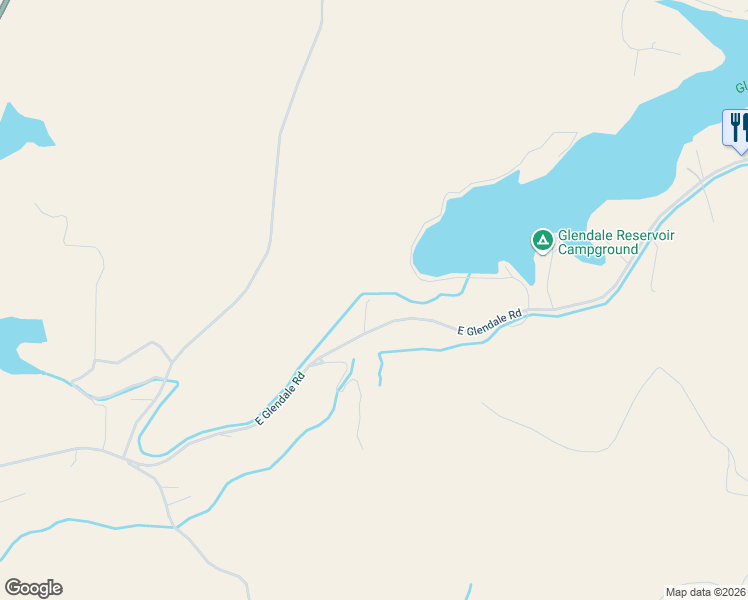 map of restaurants, bars, coffee shops, grocery stores, and more near 2597 East Glendale Road in Preston