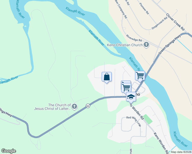 map of restaurants, bars, coffee shops, grocery stores, and more near 10880 Needle Dam Road in Keno