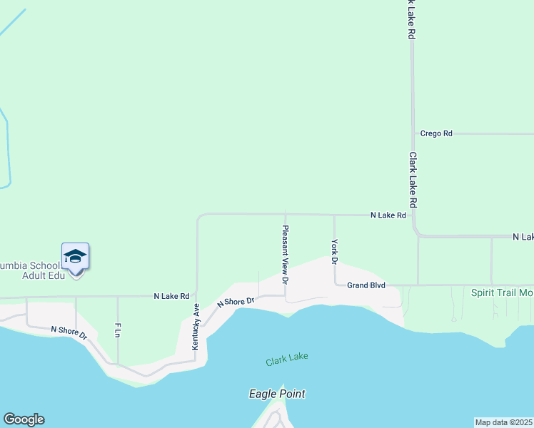 map of restaurants, bars, coffee shops, grocery stores, and more near 4950 N Lake Rd in Jackson
