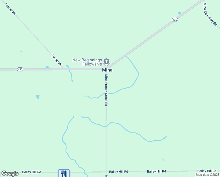 map of restaurants, bars, coffee shops, grocery stores, and more near 2930 Mina French Creek Road in Sherman