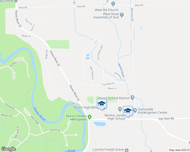 map of restaurants, bars, coffee shops, grocery stores, and more near 24139 Deer Hawk Drive in Huron Charter Township