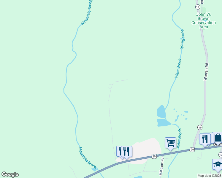 map of restaurants, bars, coffee shops, grocery stores, and more near 60 Prospect Hill Road in Brimfield