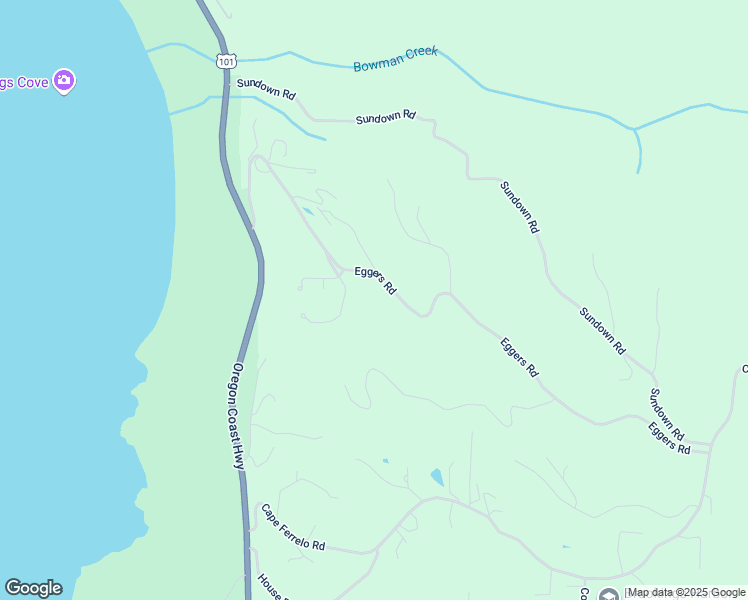 map of restaurants, bars, coffee shops, grocery stores, and more near 95804 Eggers Road in Brookings