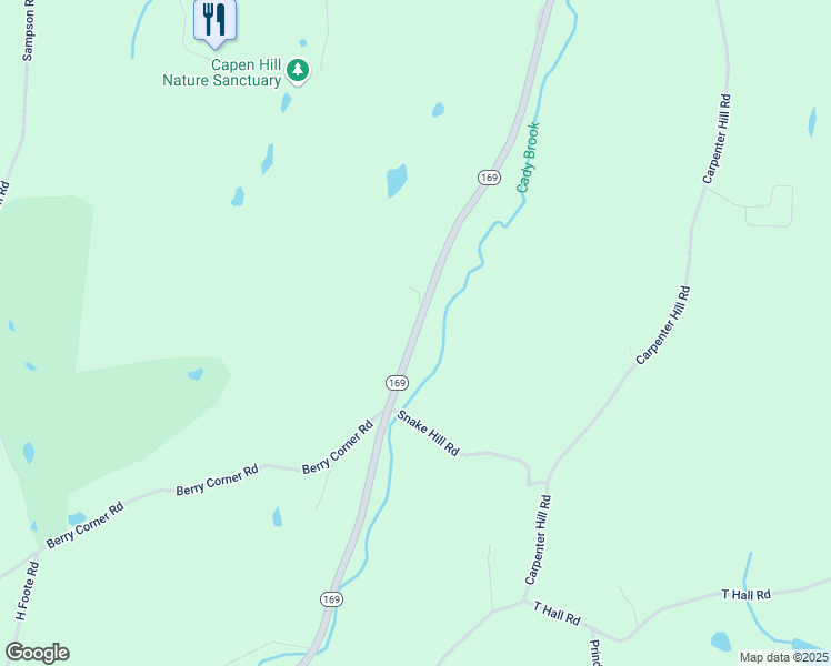 map of restaurants, bars, coffee shops, grocery stores, and more near 121 Southbridge Road in Charlton