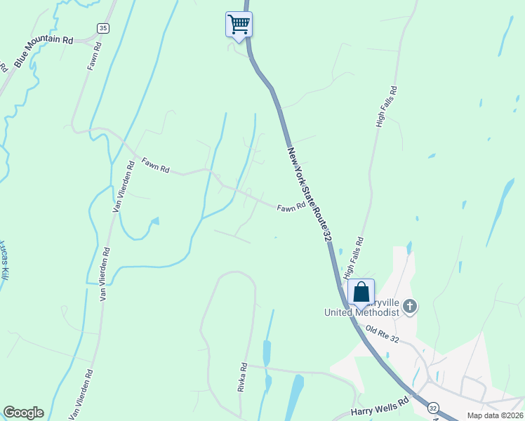 map of restaurants, bars, coffee shops, grocery stores, and more near 29-31 Fawn Road in Saugerties