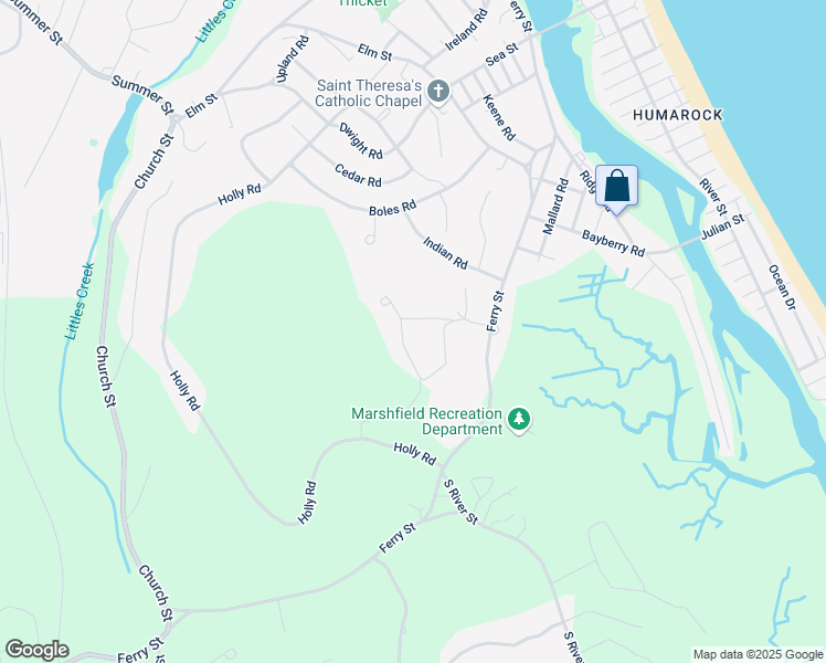 map of restaurants, bars, coffee shops, grocery stores, and more near 39 Brook Road in Marshfield