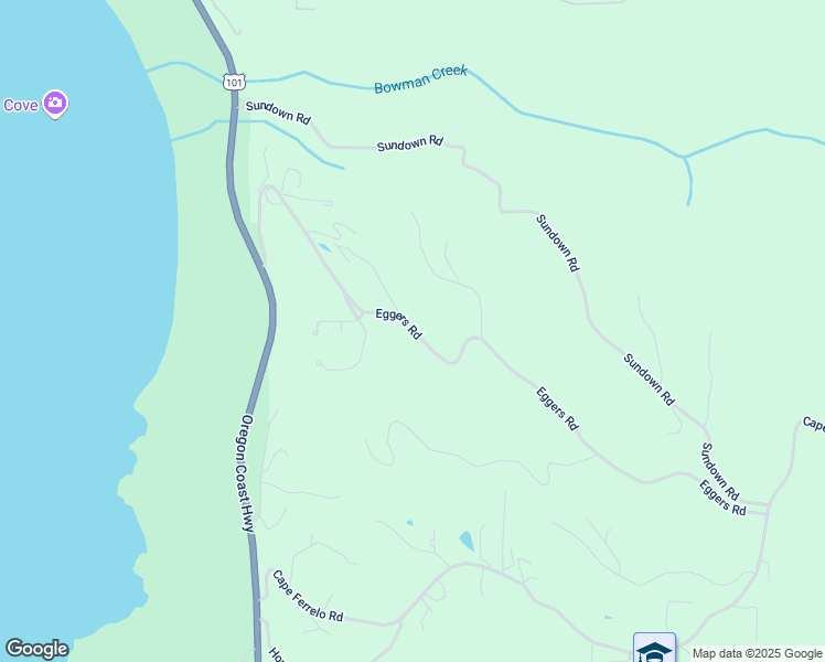 map of restaurants, bars, coffee shops, grocery stores, and more near 95804 Eggers Road in Brookings