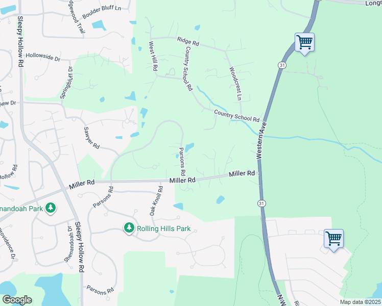 map of restaurants, bars, coffee shops, grocery stores, and more near 35W527 Parsons Road in Kane County