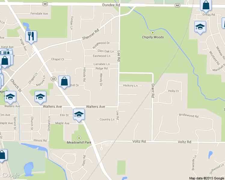 map of restaurants, bars, coffee shops, grocery stores, and more near 1330 Lee Road in Northbrook