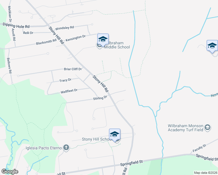 map of restaurants, bars, coffee shops, grocery stores, and more near 591 Stony Hill Road in Wilbraham