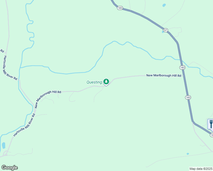 map of restaurants, bars, coffee shops, grocery stores, and more near New Marlborough Hill Road in New Marlborough