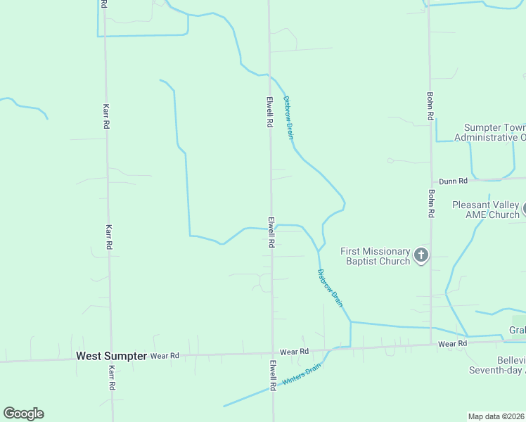 map of restaurants, bars, coffee shops, grocery stores, and more near 23700 Elwell Road in Belleville