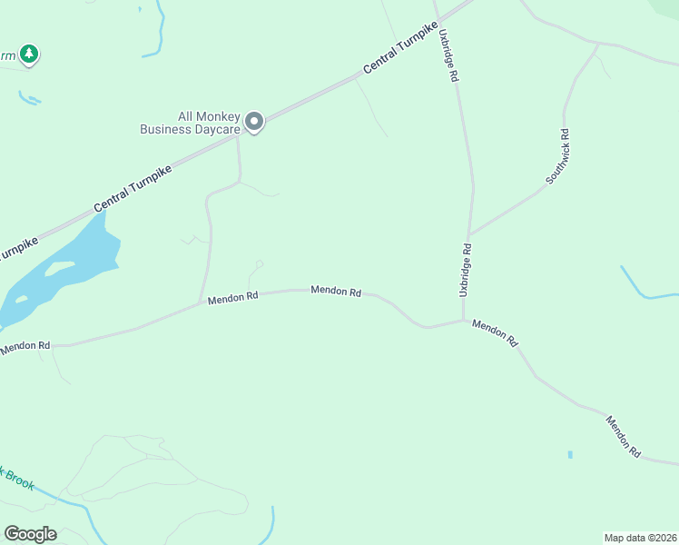 map of restaurants, bars, coffee shops, grocery stores, and more near 266 Mendon Road in Sutton