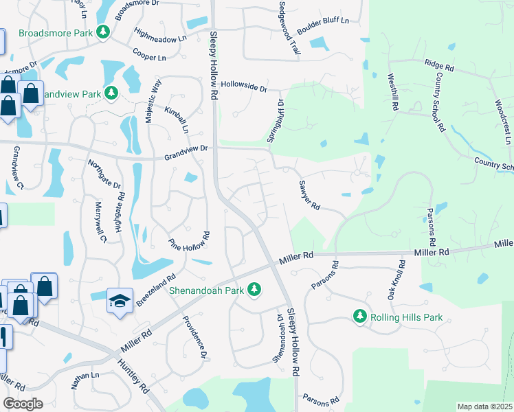 map of restaurants, bars, coffee shops, grocery stores, and more near 3357 Blue Ridge Drive in Carpentersville