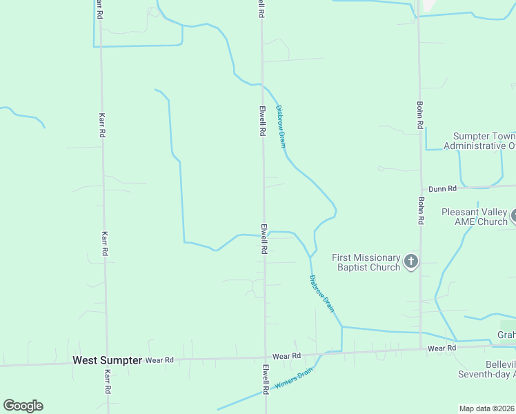 map of restaurants, bars, coffee shops, grocery stores, and more near 23700 Elwell Road in Belleville