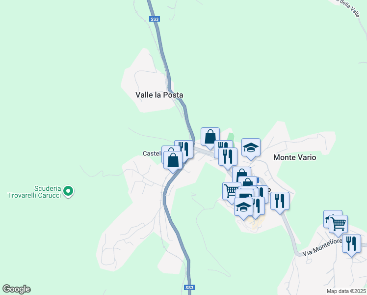 map of restaurants, bars, coffee shops, grocery stores, and more near 1 Via Flaminia in Morlupo