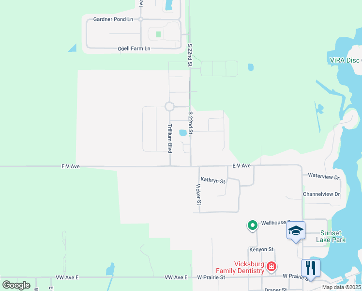 map of restaurants, bars, coffee shops, grocery stores, and more near 1010 West Villas Drive in Vicksburg