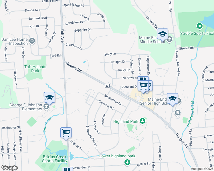 map of restaurants, bars, coffee shops, grocery stores, and more near 904 Hooper Road in Endwell