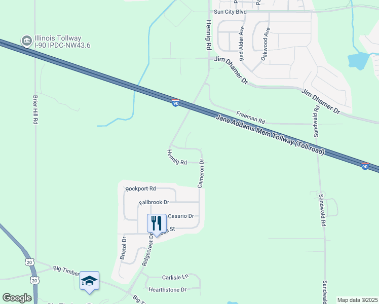 map of restaurants, bars, coffee shops, grocery stores, and more near 2651 Cameron Drive in Hampshire