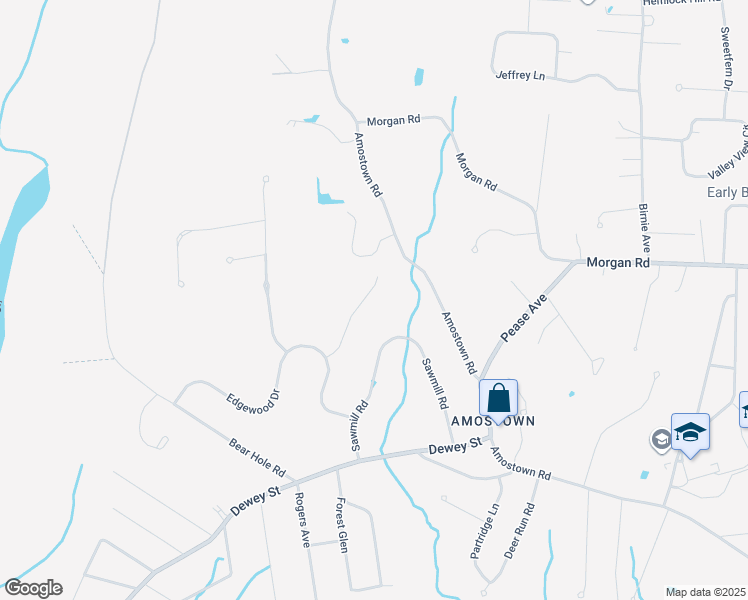 map of restaurants, bars, coffee shops, grocery stores, and more near 88 Lantern Lane in West Springfield