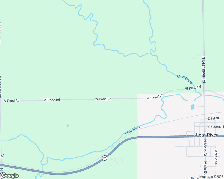 map of restaurants, bars, coffee shops, grocery stores, and more near 4092 West Pond Road in Leaf River