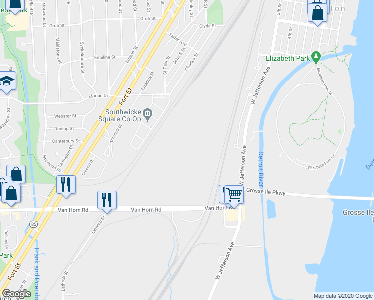 map of restaurants, bars, coffee shops, grocery stores, and more near 2000 Van Horn Road in Trenton