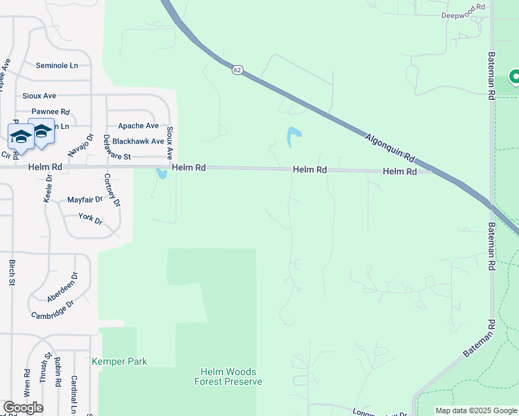 map of restaurants, bars, coffee shops, grocery stores, and more near 2 Helm Road in Barrington