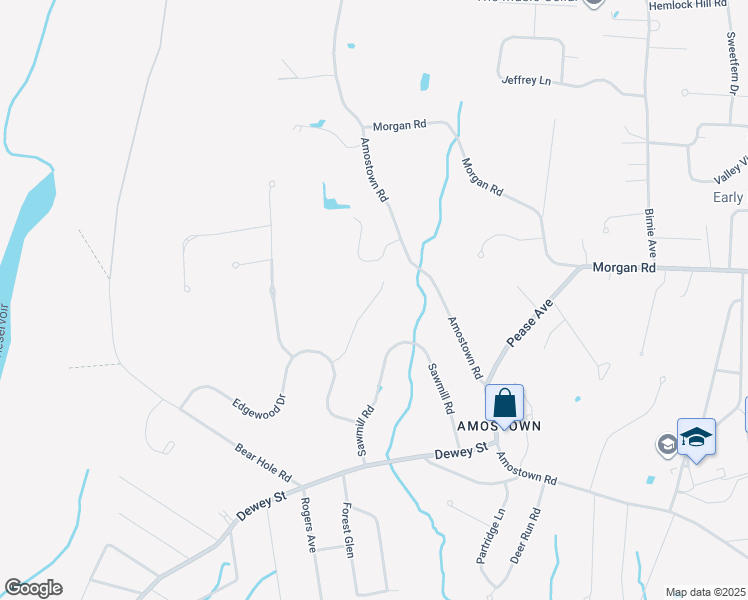 map of restaurants, bars, coffee shops, grocery stores, and more near 88 Lantern Lane in West Springfield