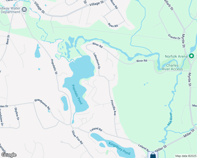 map of restaurants, bars, coffee shops, grocery stores, and more near 56 Lakeshore Drive in Norfolk