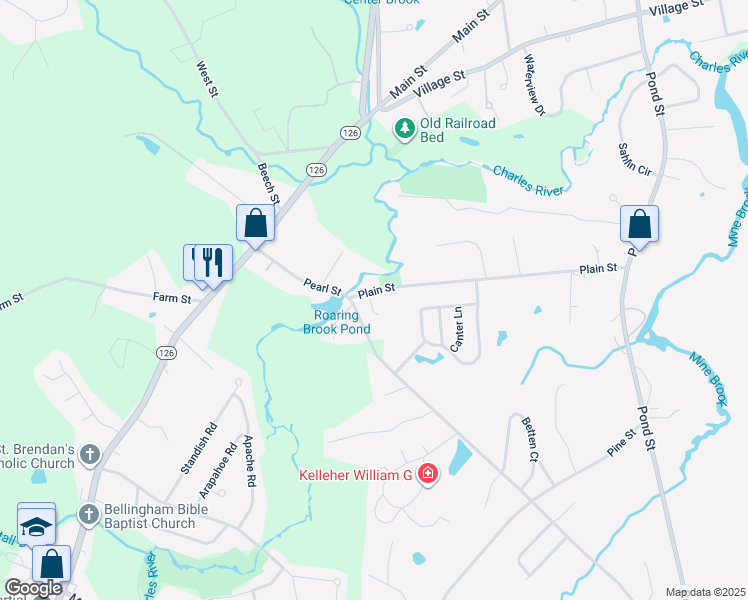 map of restaurants, bars, coffee shops, grocery stores, and more near 32 Pearl Street in Bellingham