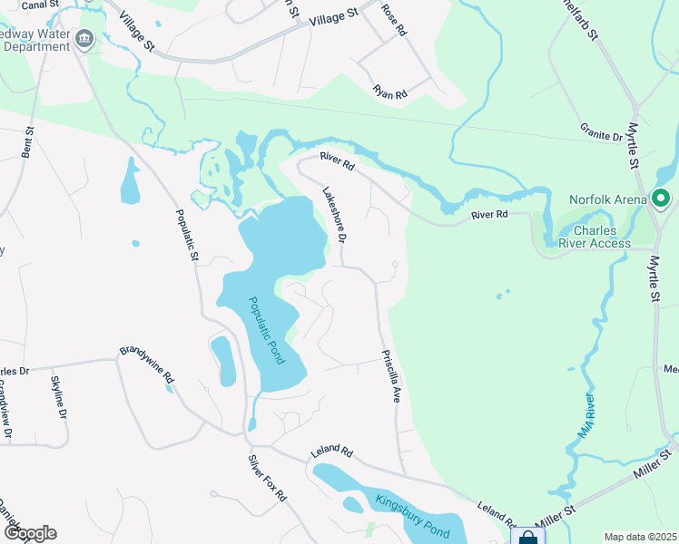 map of restaurants, bars, coffee shops, grocery stores, and more near 56 Lakeshore Drive in Norfolk