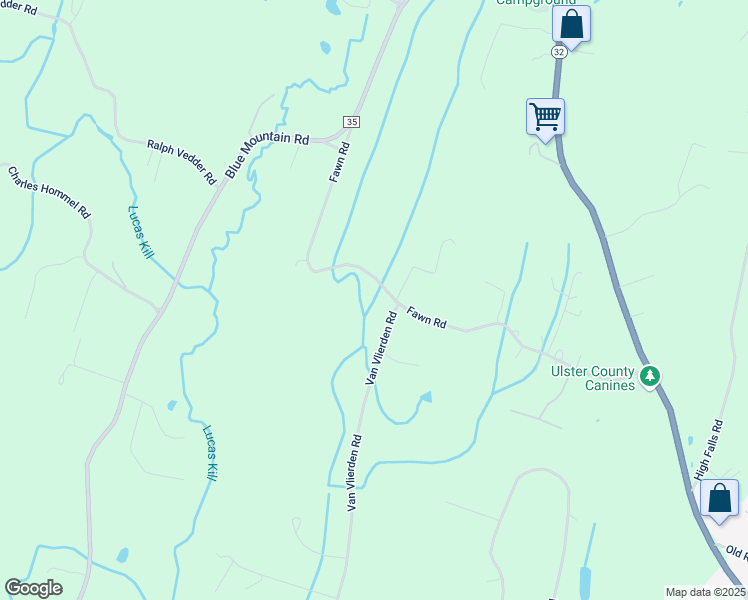 map of restaurants, bars, coffee shops, grocery stores, and more near 158-164 Fawn Road in Saugerties
