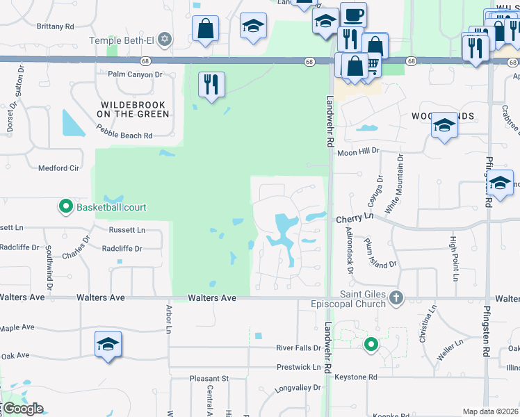 map of restaurants, bars, coffee shops, grocery stores, and more near 11 The Court of Harborside in Northbrook