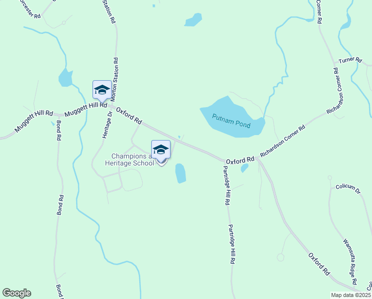 map of restaurants, bars, coffee shops, grocery stores, and more near 42 Oxford Road in Charlton