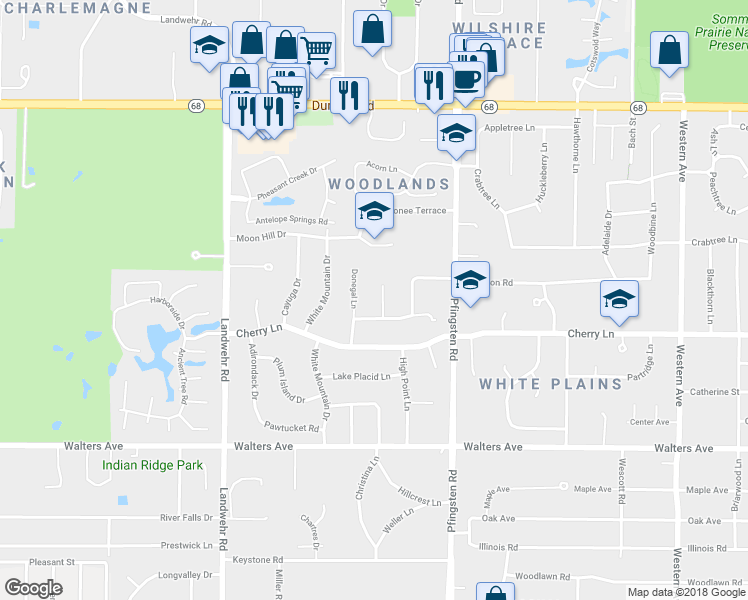 map of restaurants, bars, coffee shops, grocery stores, and more near 1122 Galway Court in Northbrook