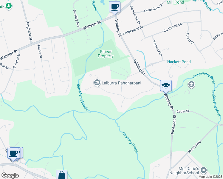 map of restaurants, bars, coffee shops, grocery stores, and more near 145 Old School House Lane in Hanover