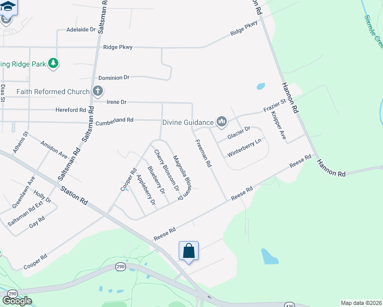 map of restaurants, bars, coffee shops, grocery stores, and more near 4050 Freeman Rd in Erie