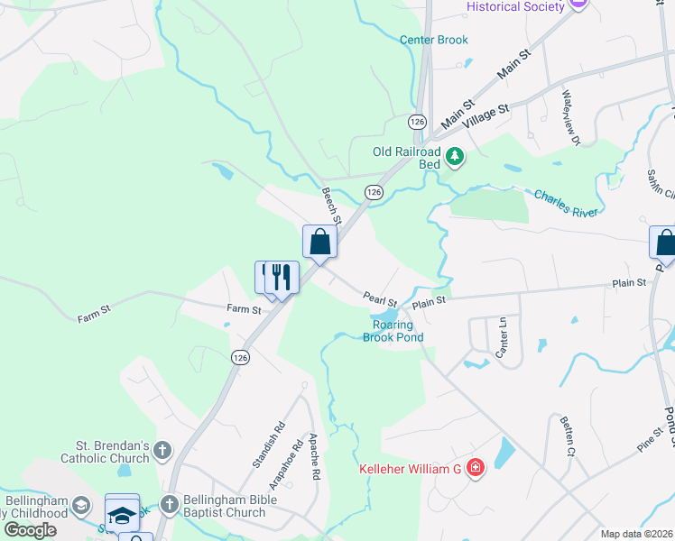 map of restaurants, bars, coffee shops, grocery stores, and more near 6 Pearl Street in Bellingham