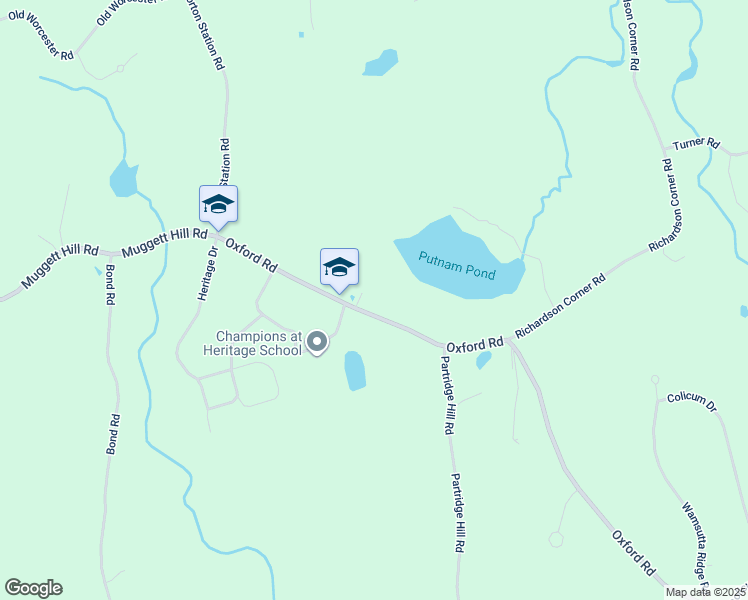 map of restaurants, bars, coffee shops, grocery stores, and more near 42 Oxford Road in Charlton