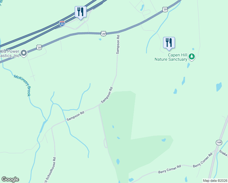 map of restaurants, bars, coffee shops, grocery stores, and more near 47 Sampson Road in Charlton